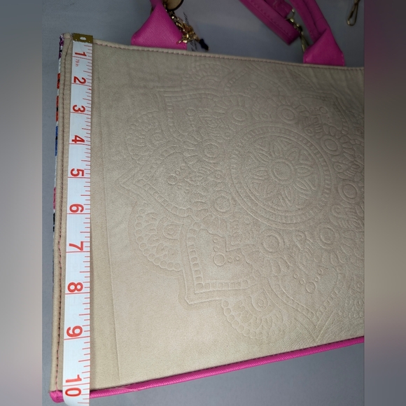 Pink Embroidered Tote Bag - Picture 10 of 11